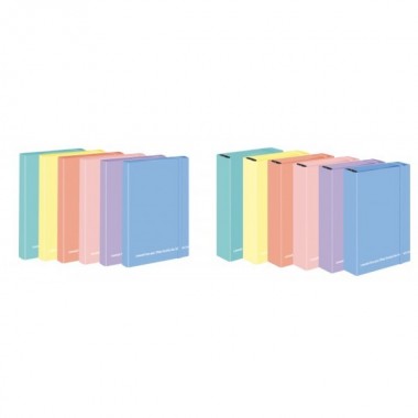 Scatole progetti Buffetti Happy Color Pastello|Dorso 3 cm|32x24 cm