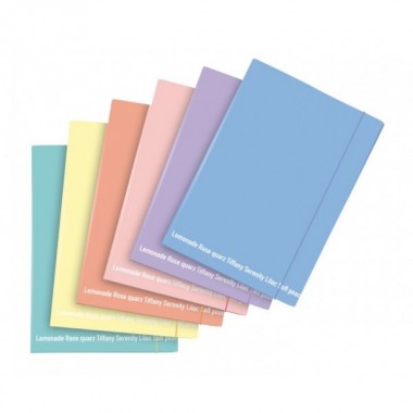 Cartelline con elastico Buffetti Happy Color colori Pastello - 33x24cm
